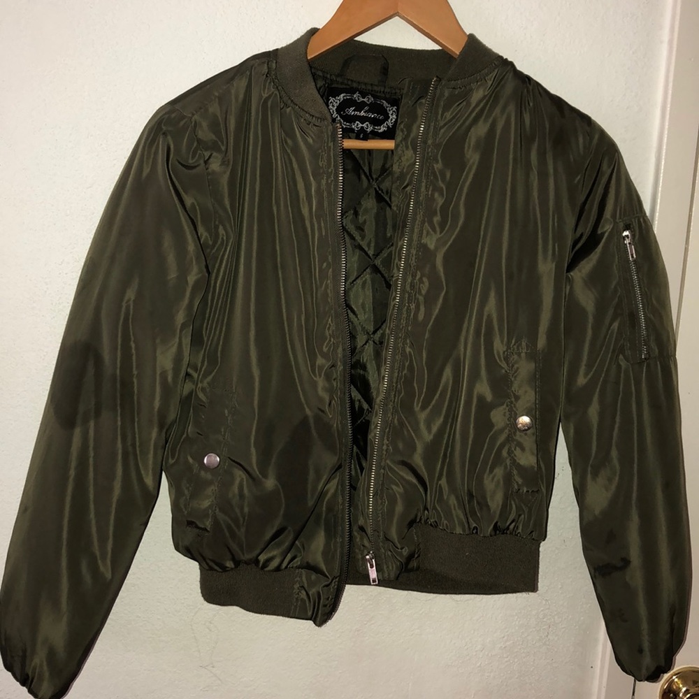 Olive Green Bomber Jacket